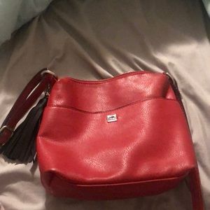 Roots 73 Red Cross body purse